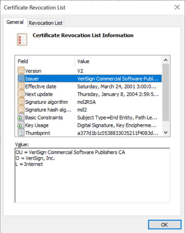 Liste de révocation de certificats — Wikipédia