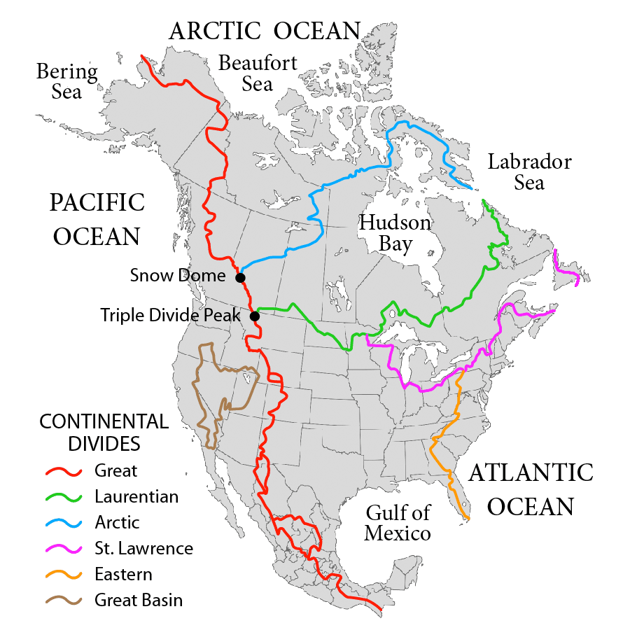 Ligne continentale de partage des eaux d'Amérique du Nord — Wikipédia