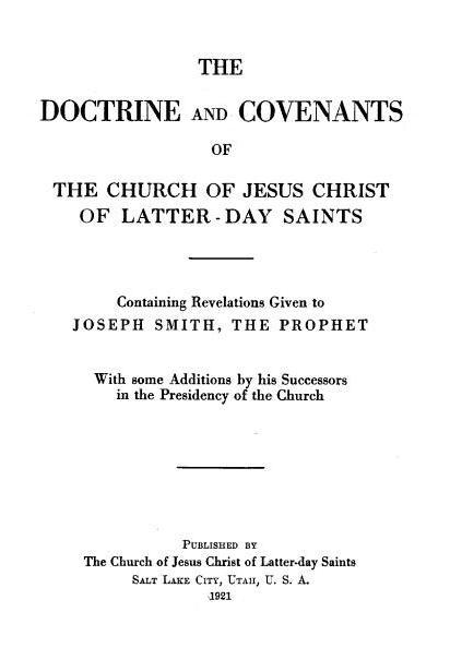 Doctrine and Covenants - Wikipedia