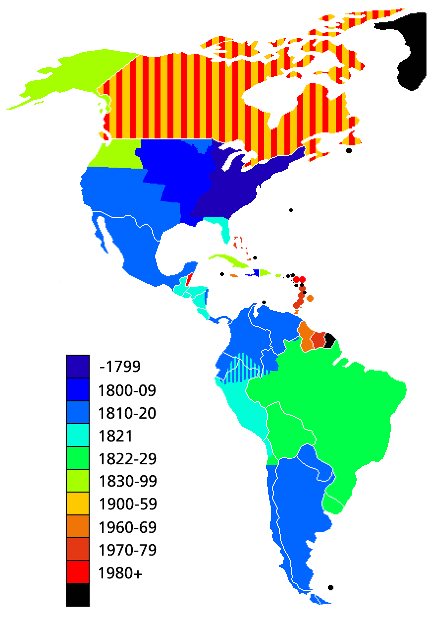 Décolonisation de l'Amérique — Wikipédia