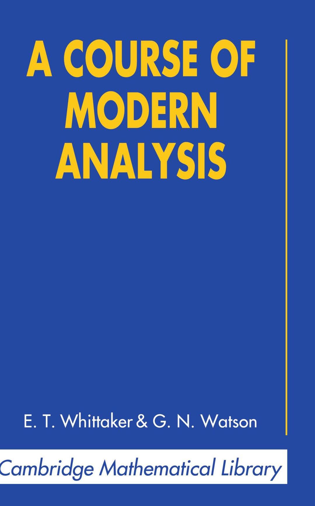 A Course of Modern Analysis - Wikipedia