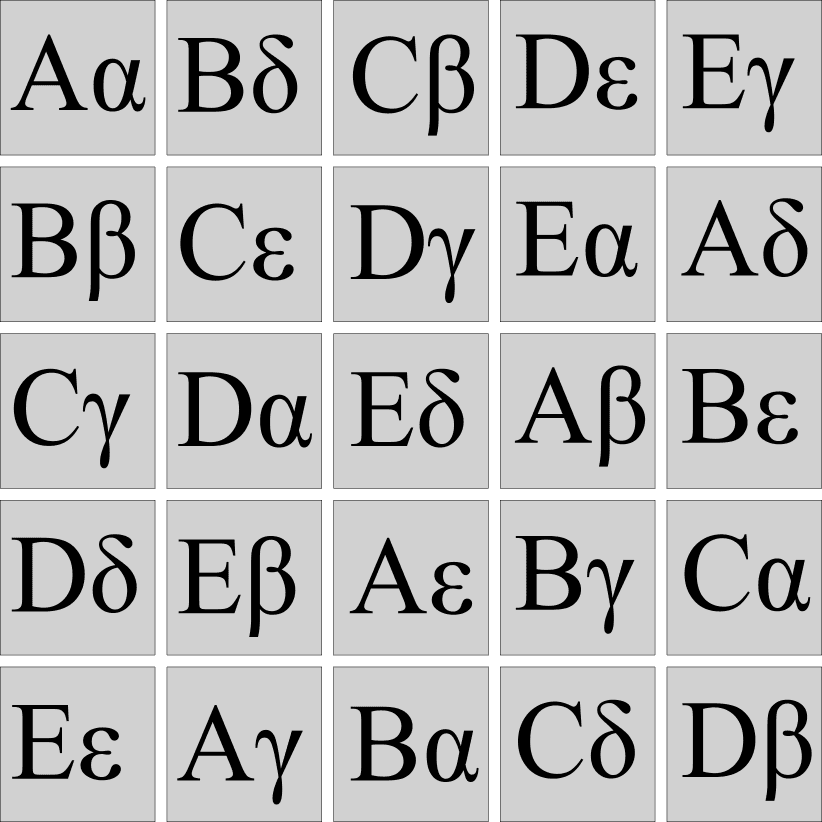 Carré gréco-latin — Wikipédia