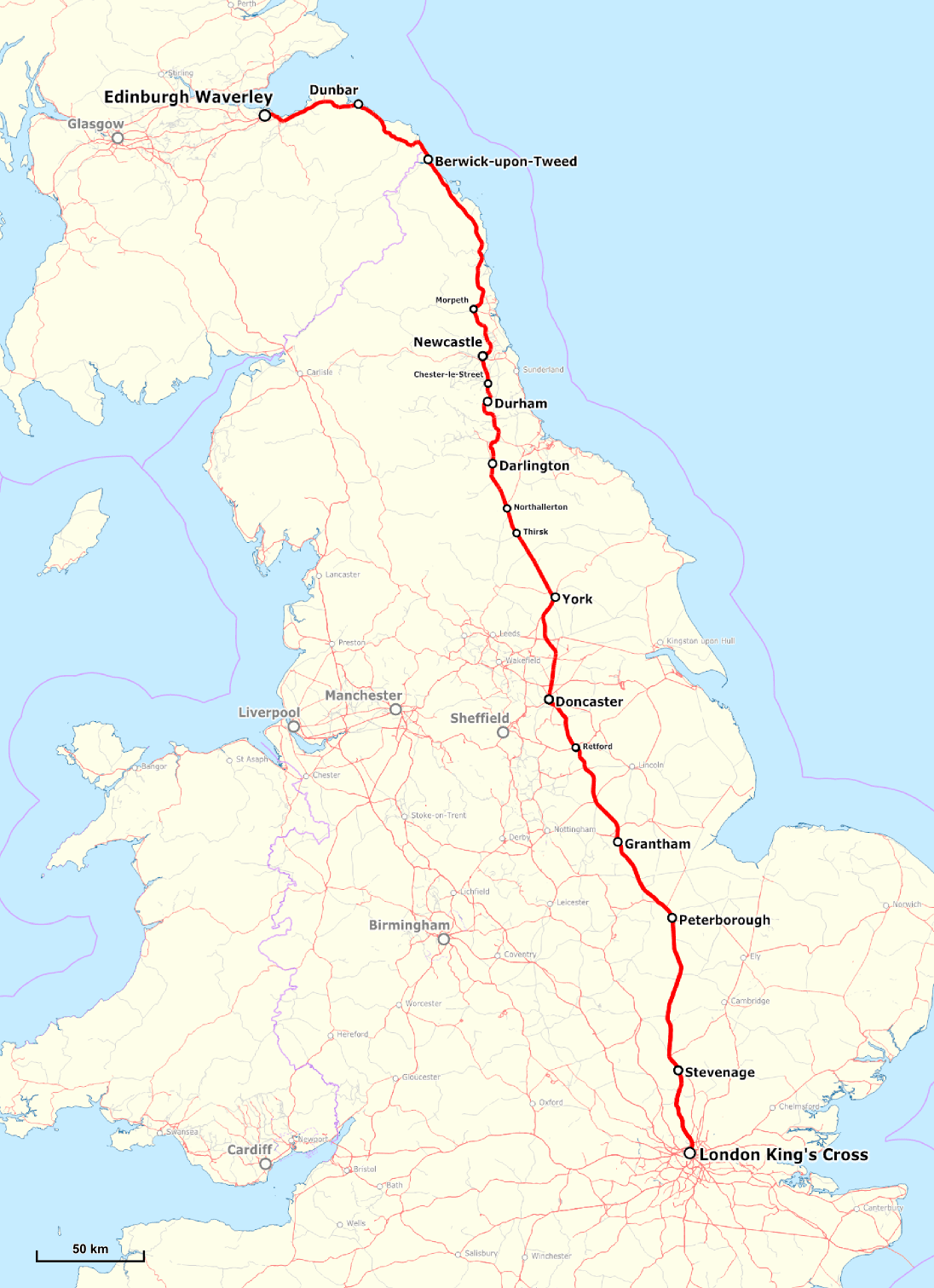 East Coast Main Line — Wikipédia