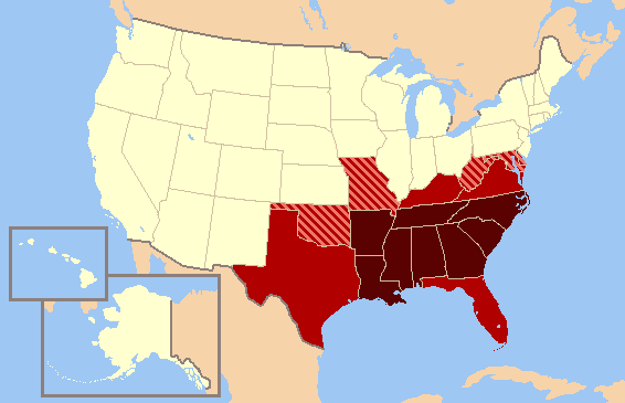 Sud des États-Unis — Wikipédia