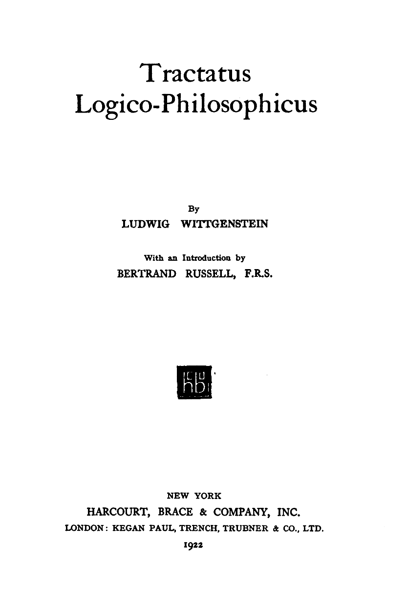 Tractatus logico-philosophicus — Wikipédia