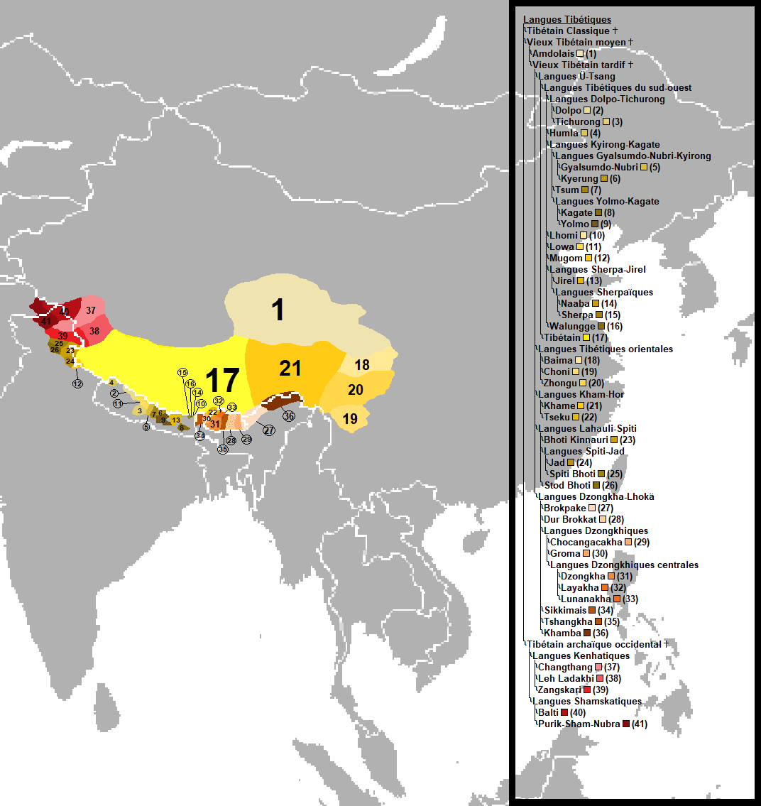 Langues tibétiques — Wikipédia