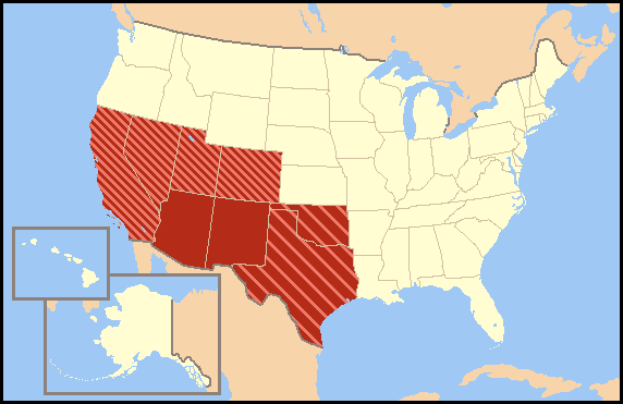 Sud-Ouest des États-Unis — Wikipédia