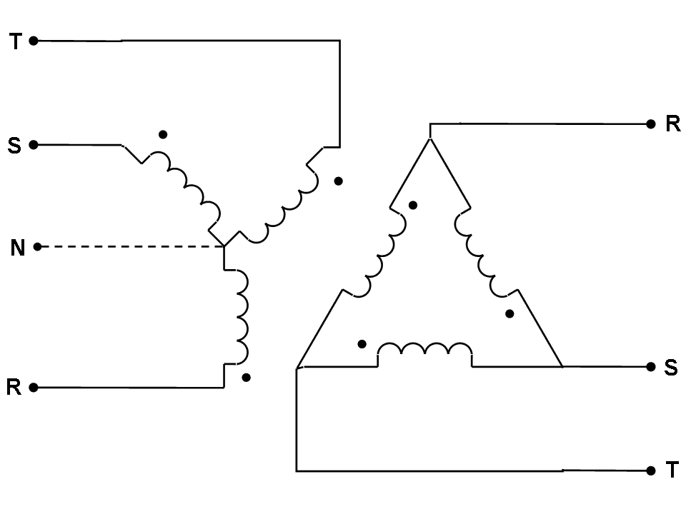 Delta-wye transformer - Wikipedia