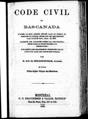 Civil Code of Lower Canada - Wikipedia