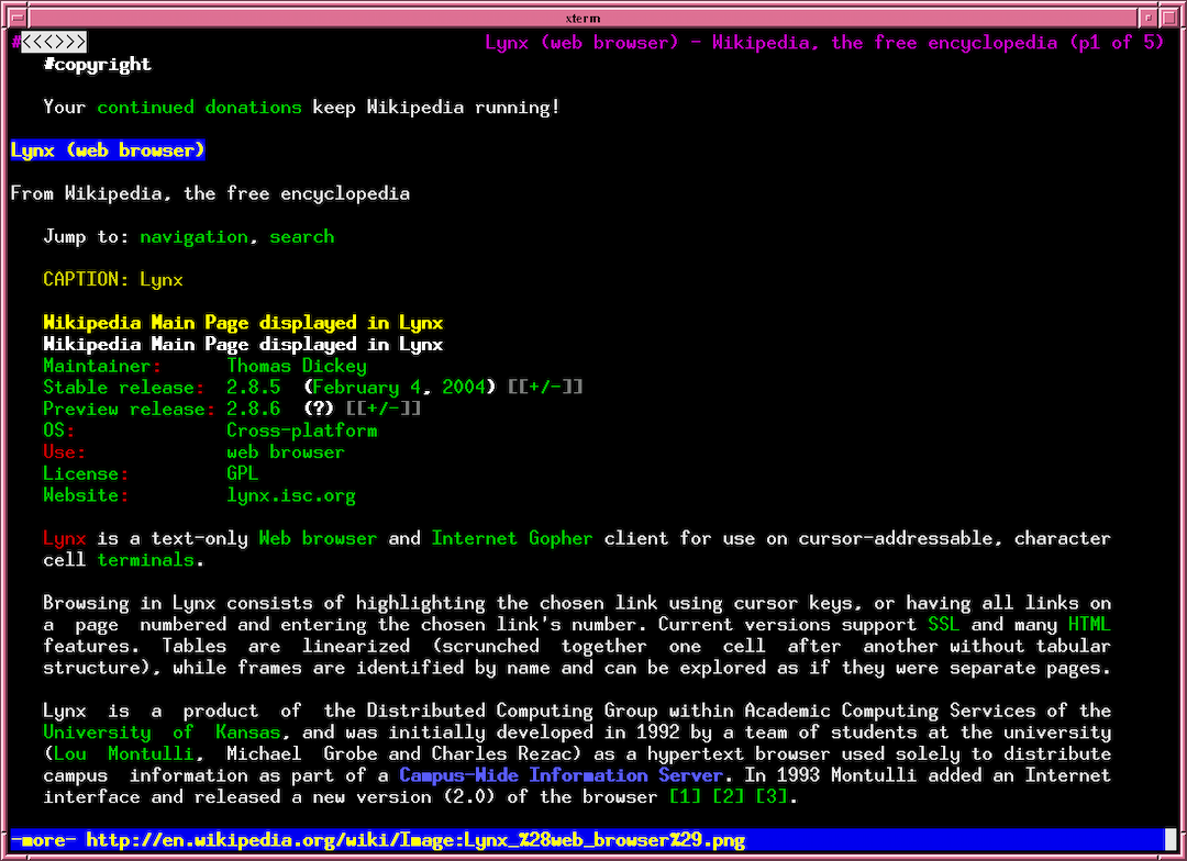 Lynx (web browser) - Wikipedia