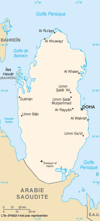 Géographie du Qatar — Wikipédia