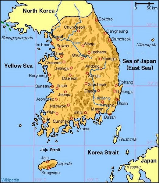 Geography of South Korea - Wikipedia