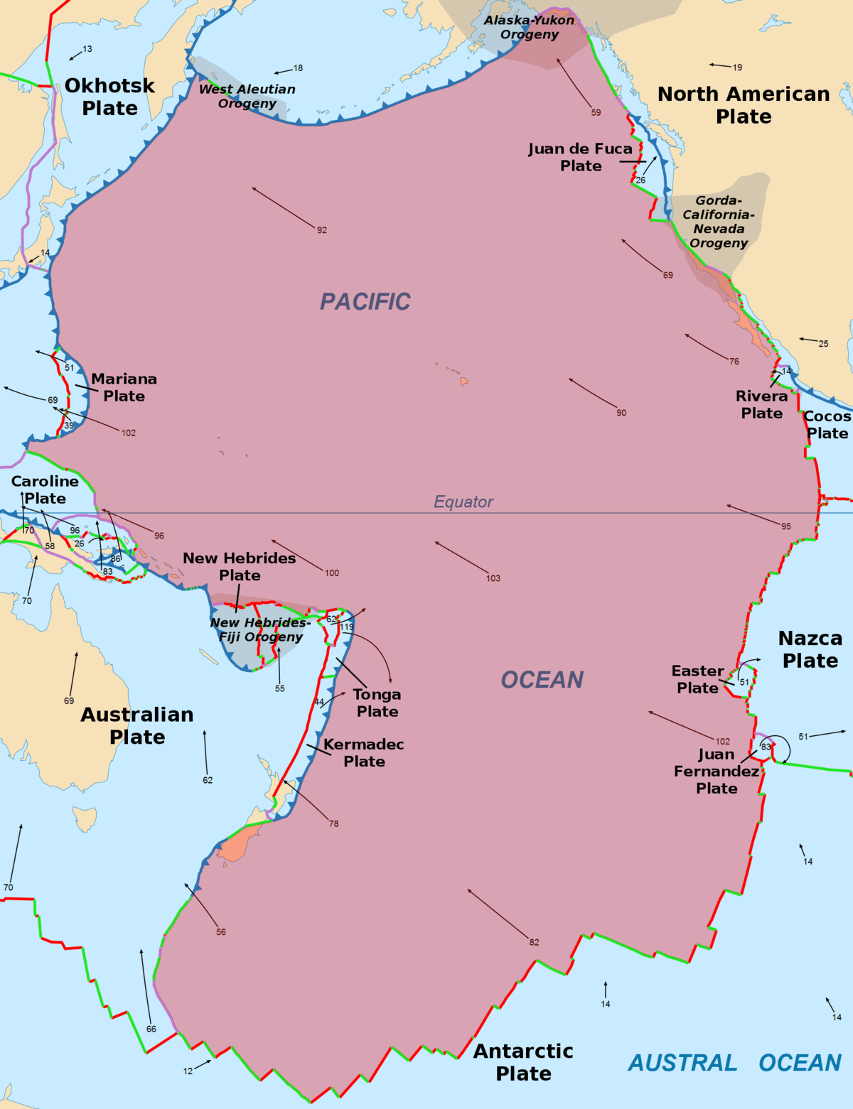 Pacific plate - Wikipedia