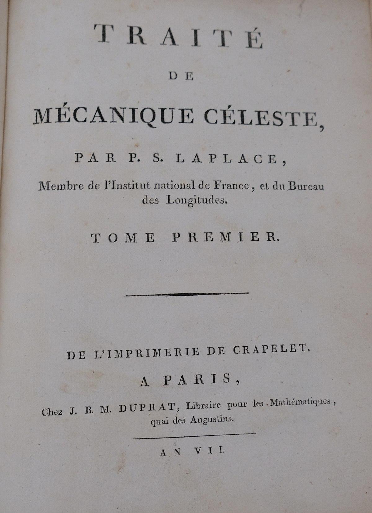 Traité de mécanique céleste - Wikipedia