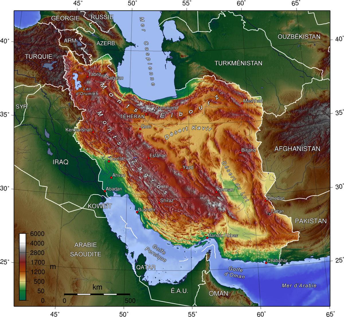 Géographie de l'Iran — Wikipédia